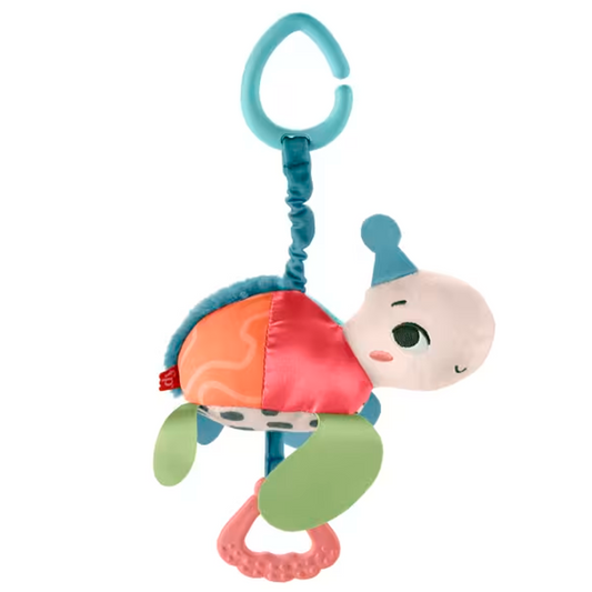 Fisher-Price Baby Stroller Toy Planet Friends Sea Me Bounce Turtle Plush with Teether, Motion & Sounds for Newborns Ages 0+ Months