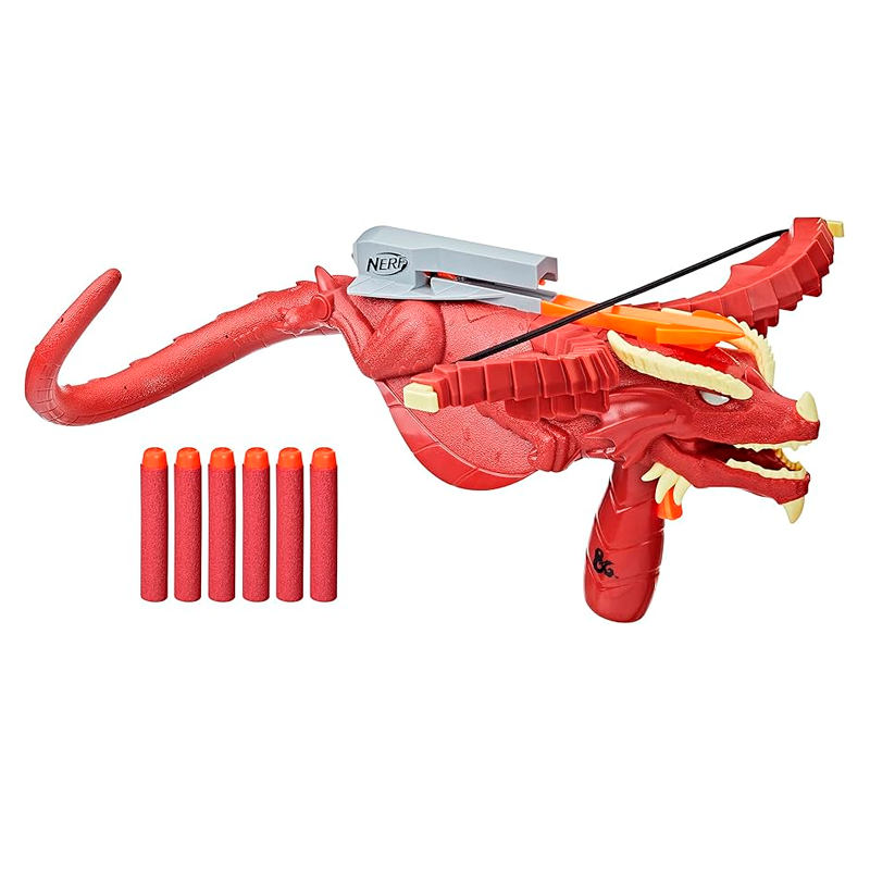 Nerf Dungeons & Dragons Themberchaud Nerf Blaster, 6 Nerf Elite Darts