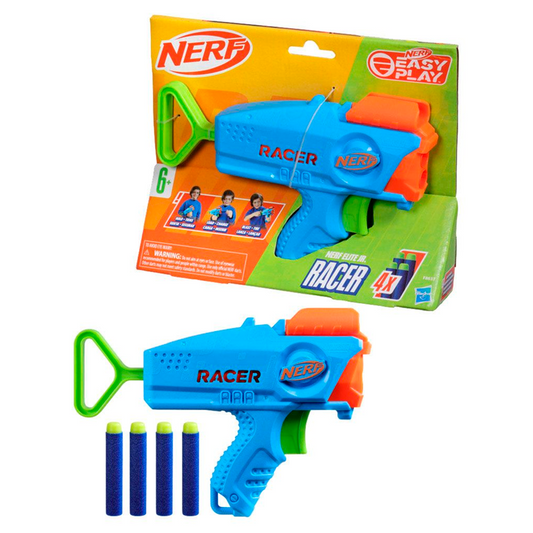 Nerf Elite Jr Explorer Easy-Play Toy Blaster, Easy Hold & Load & Blast, 8 Nerf Elite Darts, For 6 Year Old Boys & Girls