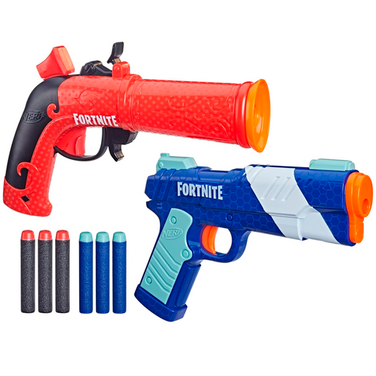 NERF Fortnite Dual Pack, Includes 2 Fortnite Blasters and 6 Elite Darts