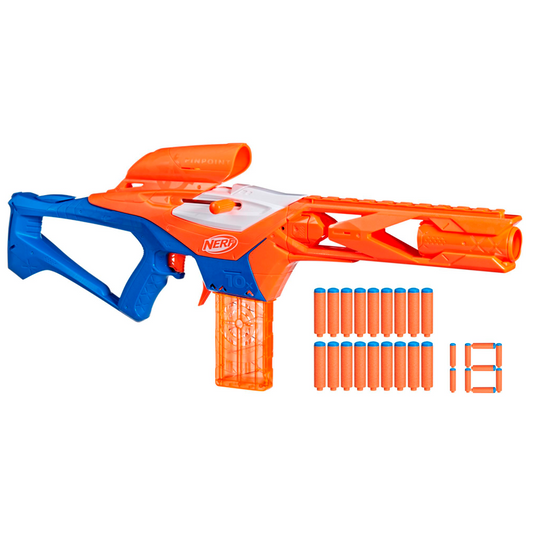 Nerf N Series Pinpoint Dart Blaster, 18 N1 Darts Compatible Only N Series Blasters, 10-Dart Clip, Blaster Gifts for Kids