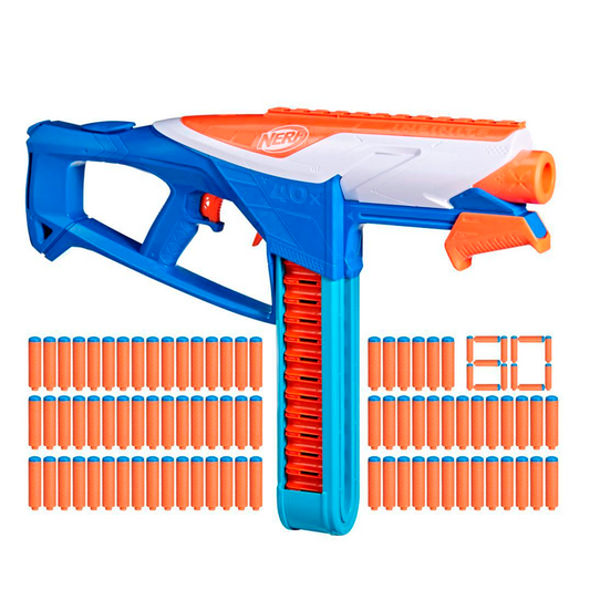 Nerf N Series Infinite Dart Blaster, 80 Nerf N1 Darts Compatible Only with Nerf N Series Blasters, 40 Dart Fast Load Battle Belt, Ages 8+