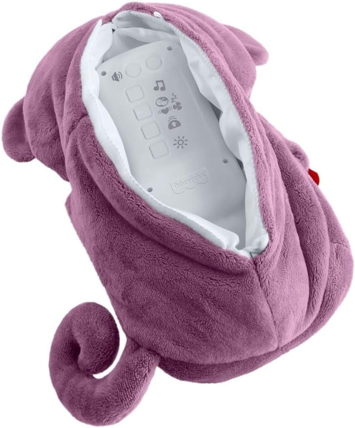 Fisher-Price Baby Toy Soothe ‘n Snuggle Purple Monkey Plush Portable Sound Machine with Breathing Motion & Lights for Newborns Ages 0+ Months