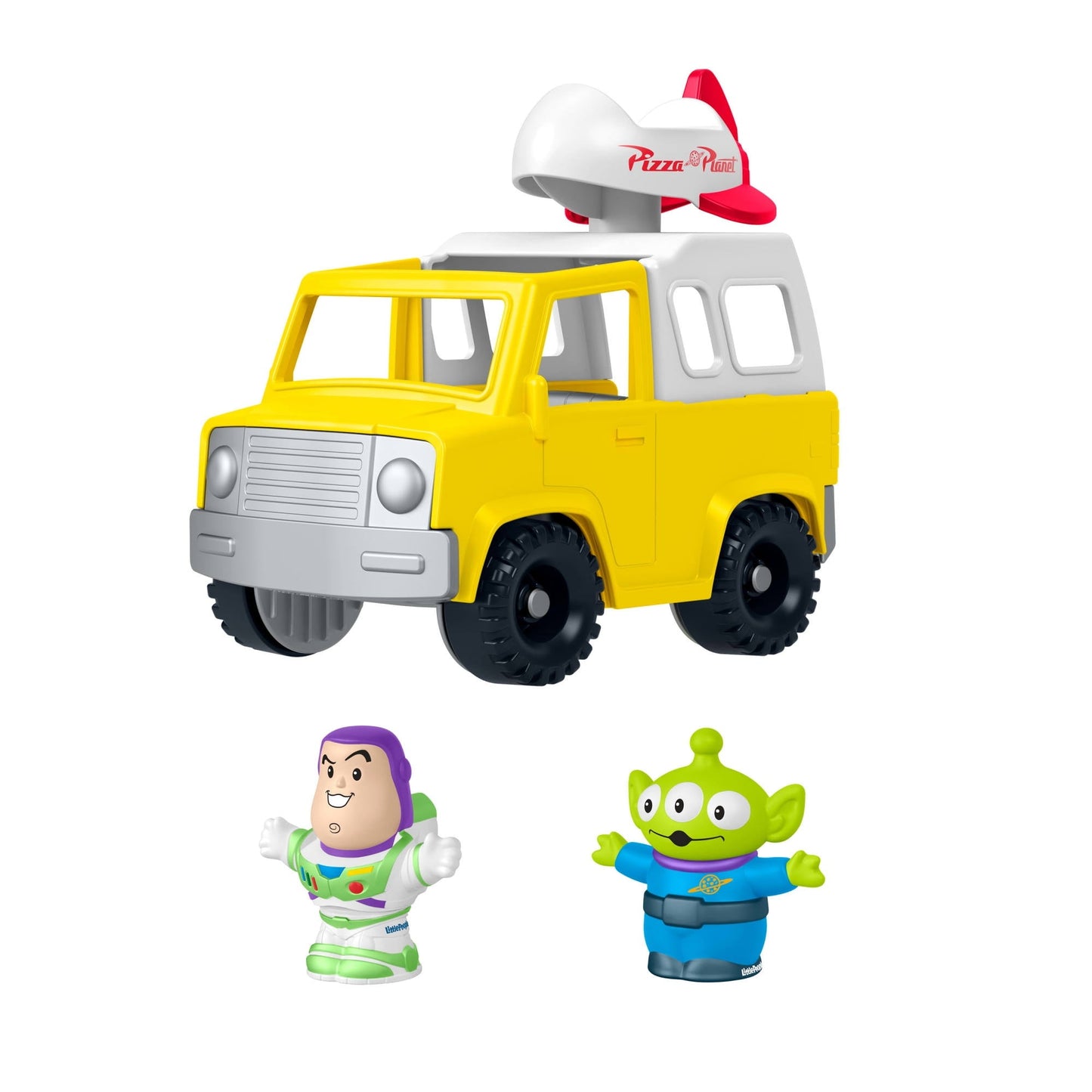 Fisher-Price Little People Toddler Toy Disney & Pixar Toy Story Pizza Planet Truck with Buzz Lightyear & Alien Figures for Kids Ages 18+ Months