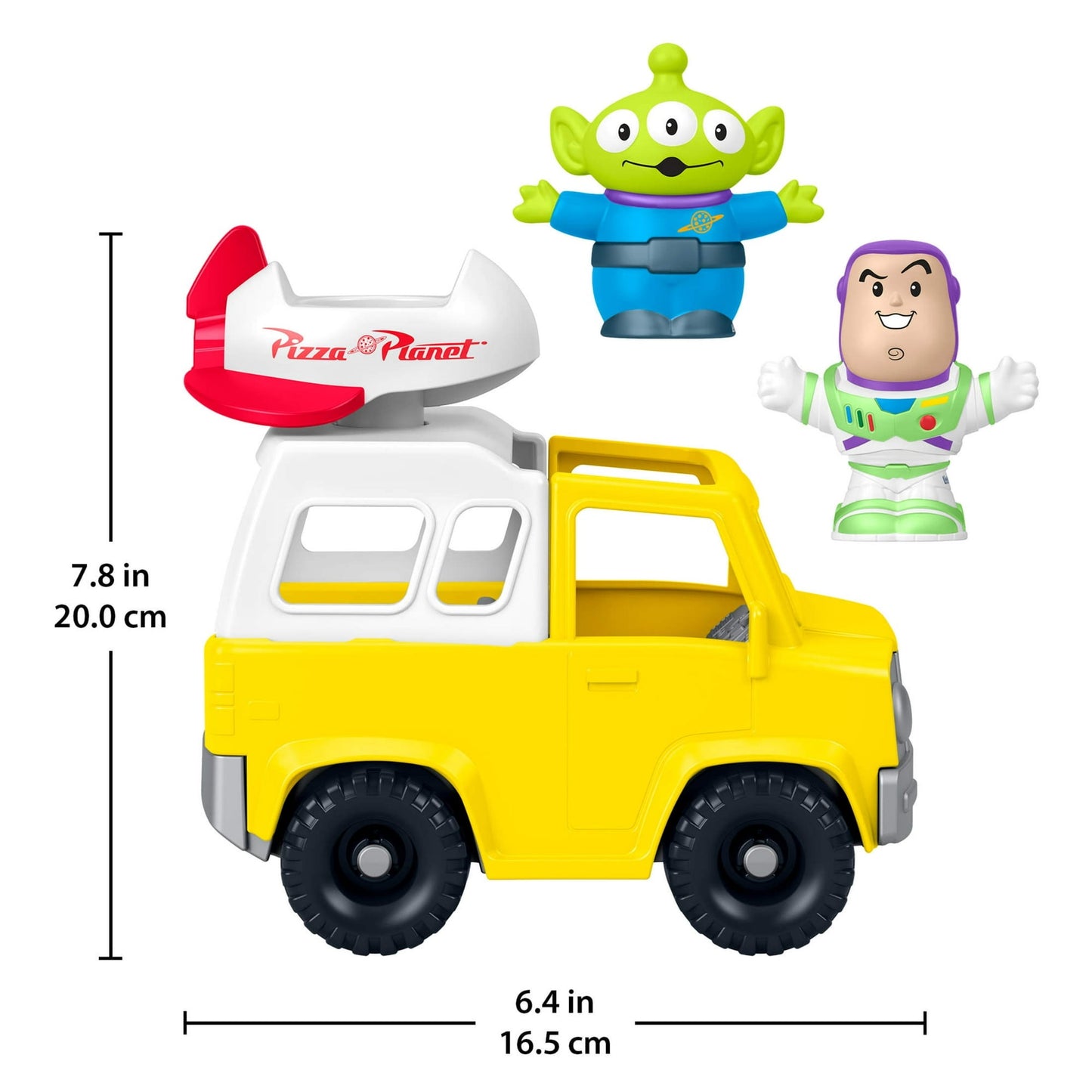 Fisher-Price Little People Toddler Toy Disney & Pixar Toy Story Pizza Planet Truck with Buzz Lightyear & Alien Figures for Kids Ages 18+ Months