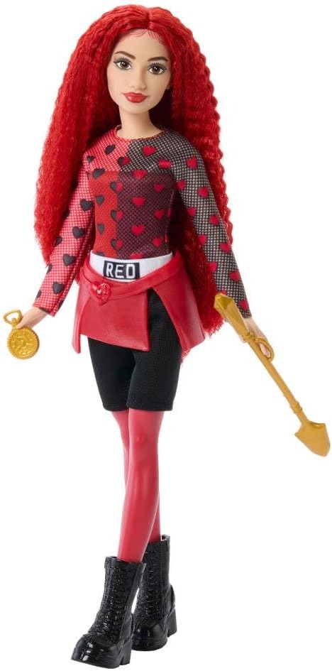 Mattel Disney Descendants: The Rise of Red – Red, Daughter of Queen of Hearts Doll & Playset, The Sorcerer’s Cookbook, Mix for Slime & Surprises