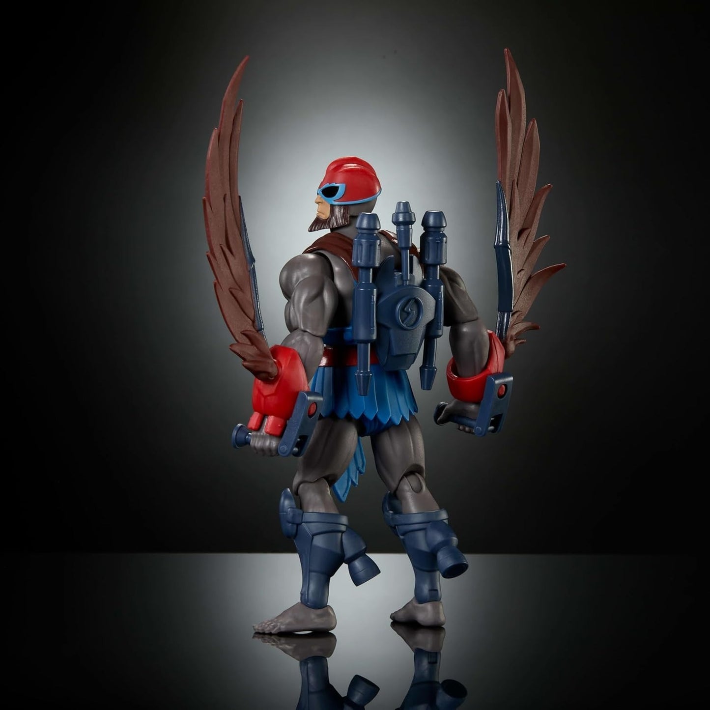 Masters of The Universe Origins Action Figure 200X Cartoon Collection Stratos, 5.5 Inch 1980s Motu TV Hero, Detailed Design & Arm Wing Attachments