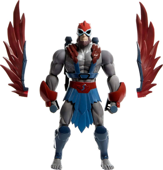 Masters of The Universe Origins Action Figure 200X Cartoon Collection Stratos, 5.5 Inch 1980s Motu TV Hero, Detailed Design & Arm Wing Attachments