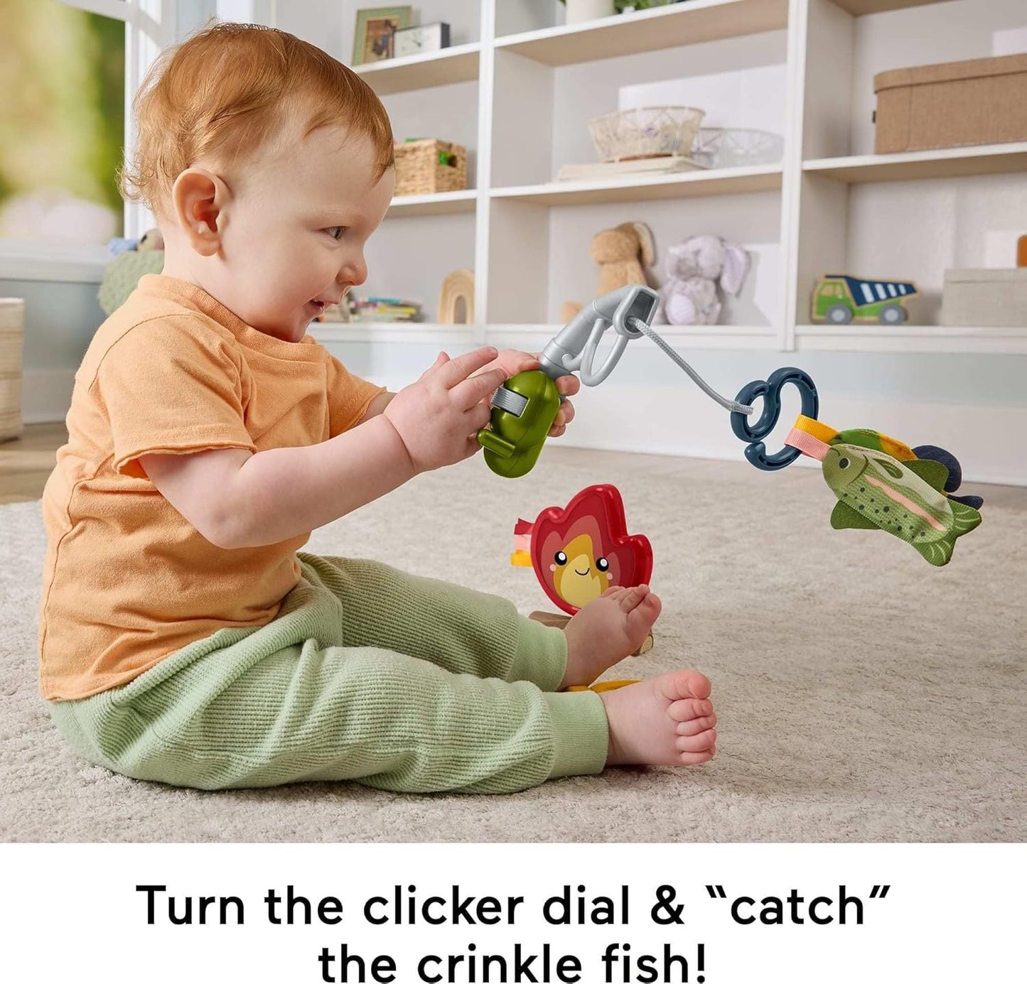 Fisher-Price Baby Toys Mini Me Moments Camp & Crinkle Set, 7-Piece Fishing & Hiking Sensory Activities for Newborn Play Ages 3+ Months