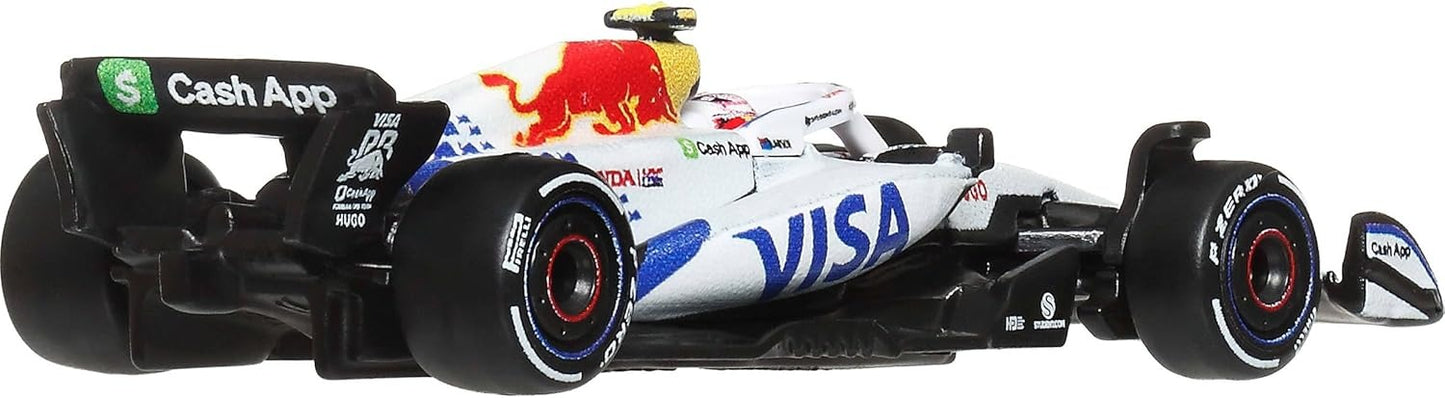 Hot Wheels 1:64 Scale Premium Die-Cast Formula 1 Collectible Toy Race Car with Real Riders Tires & Metal/Metal Body & Chassis (Styles May Vary)