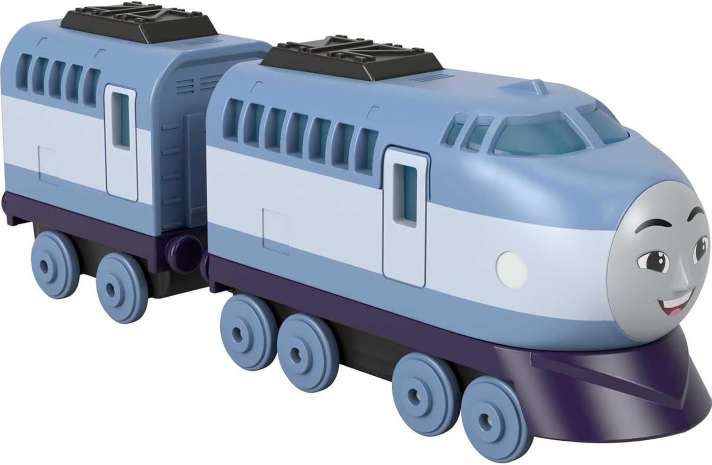 Thomas & Friends by Fisher-Price Toy Train, Large Push-Along Die-Cast Kenji Engine & Cargo Car from The Classic & All Engines Go Series