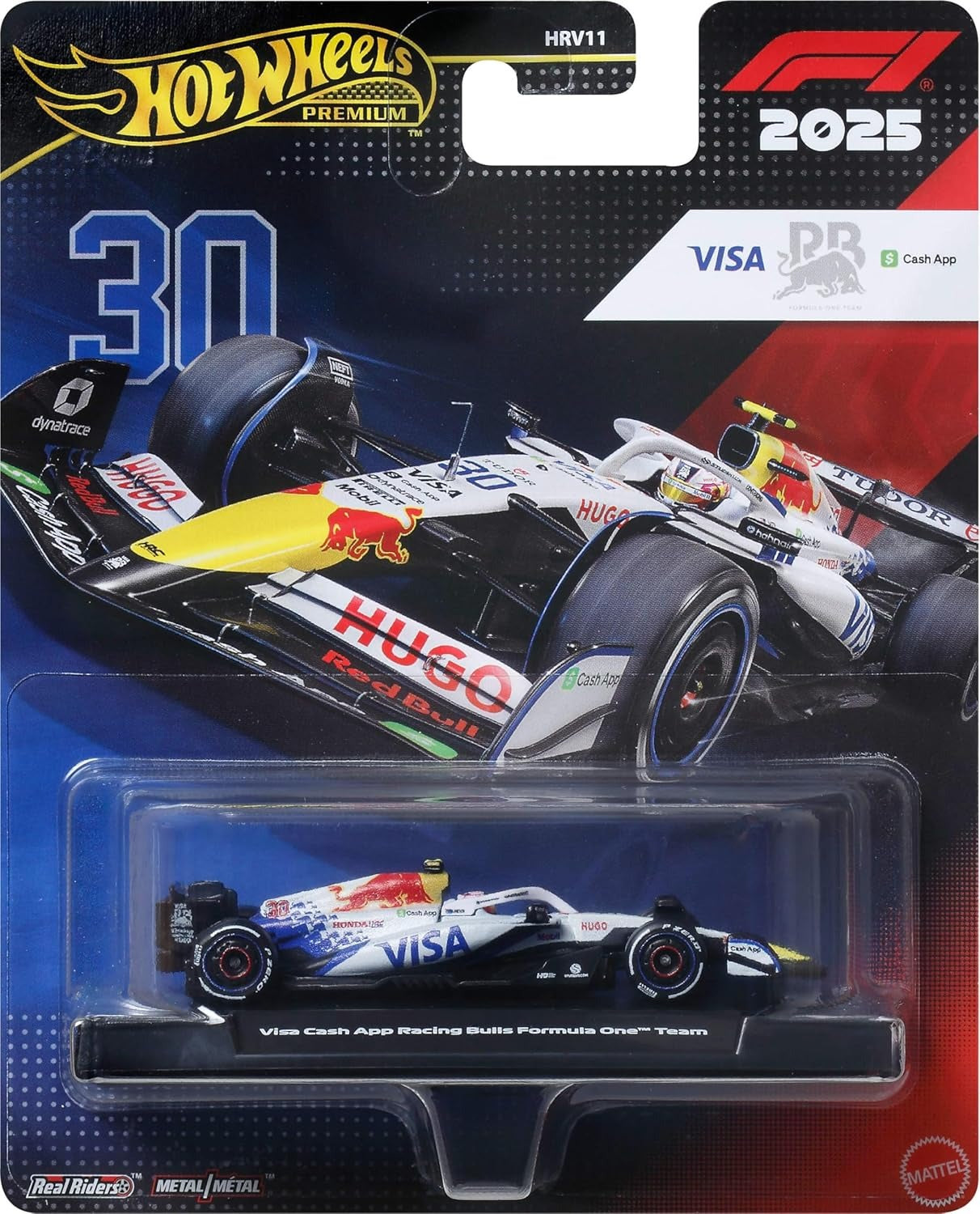 Hot Wheels 1:64 Scale Premium Die-Cast Formula 1 Collectible Toy Race Car with Real Riders Tires & Metal/Metal Body & Chassis (Styles May Vary)