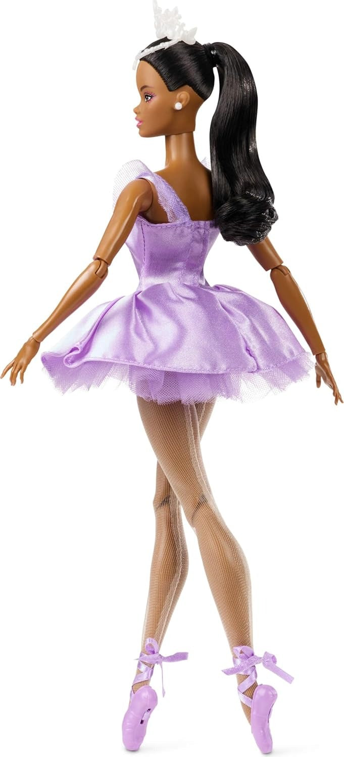Barbie Signature Ballet Wishes Doll, Collectible Fashion Doll in Satiny, Purple Tutu with Black Ponytail Hair and Giftable Packaging
