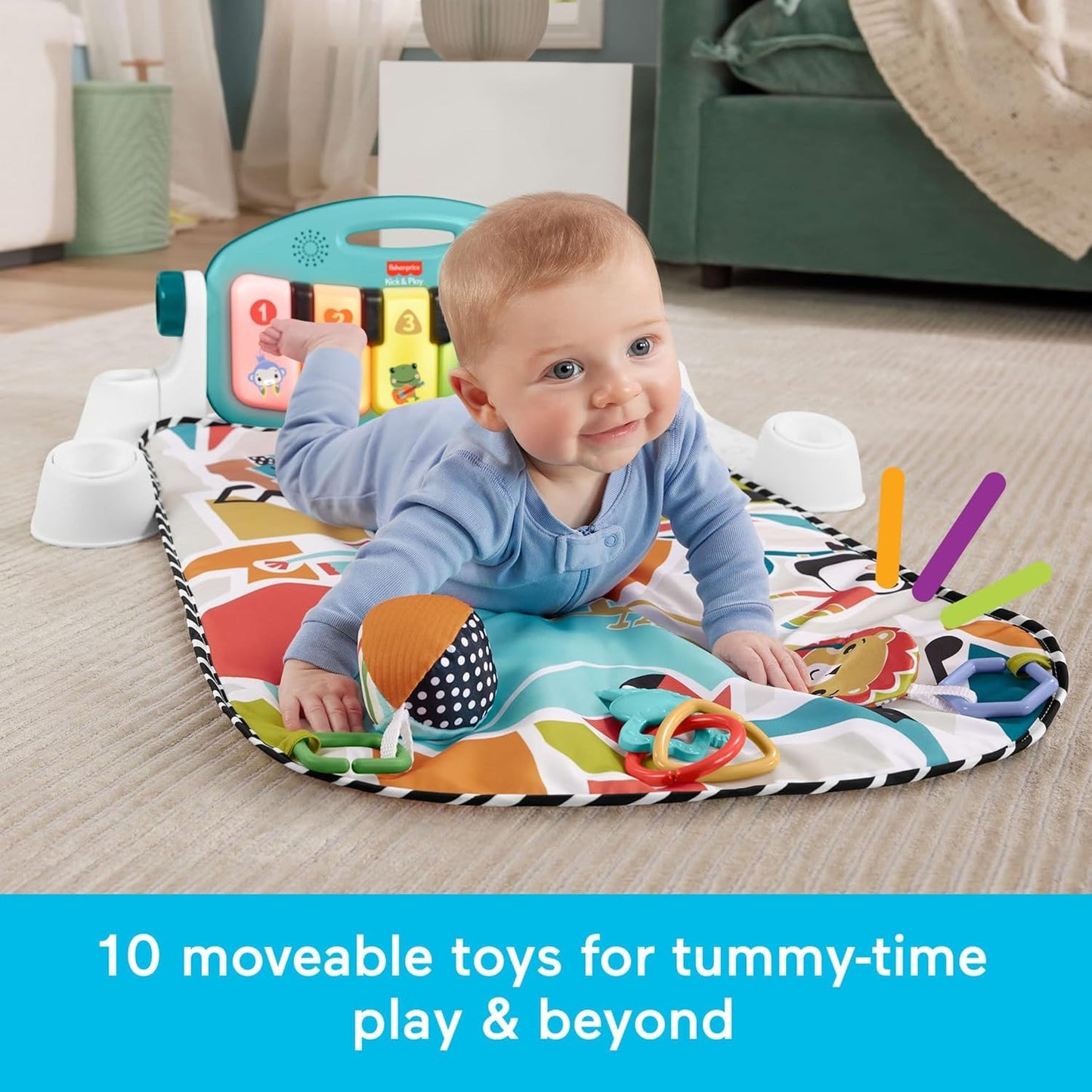 Fisher-Price Glow and Grow Kick & Play Piano Gym