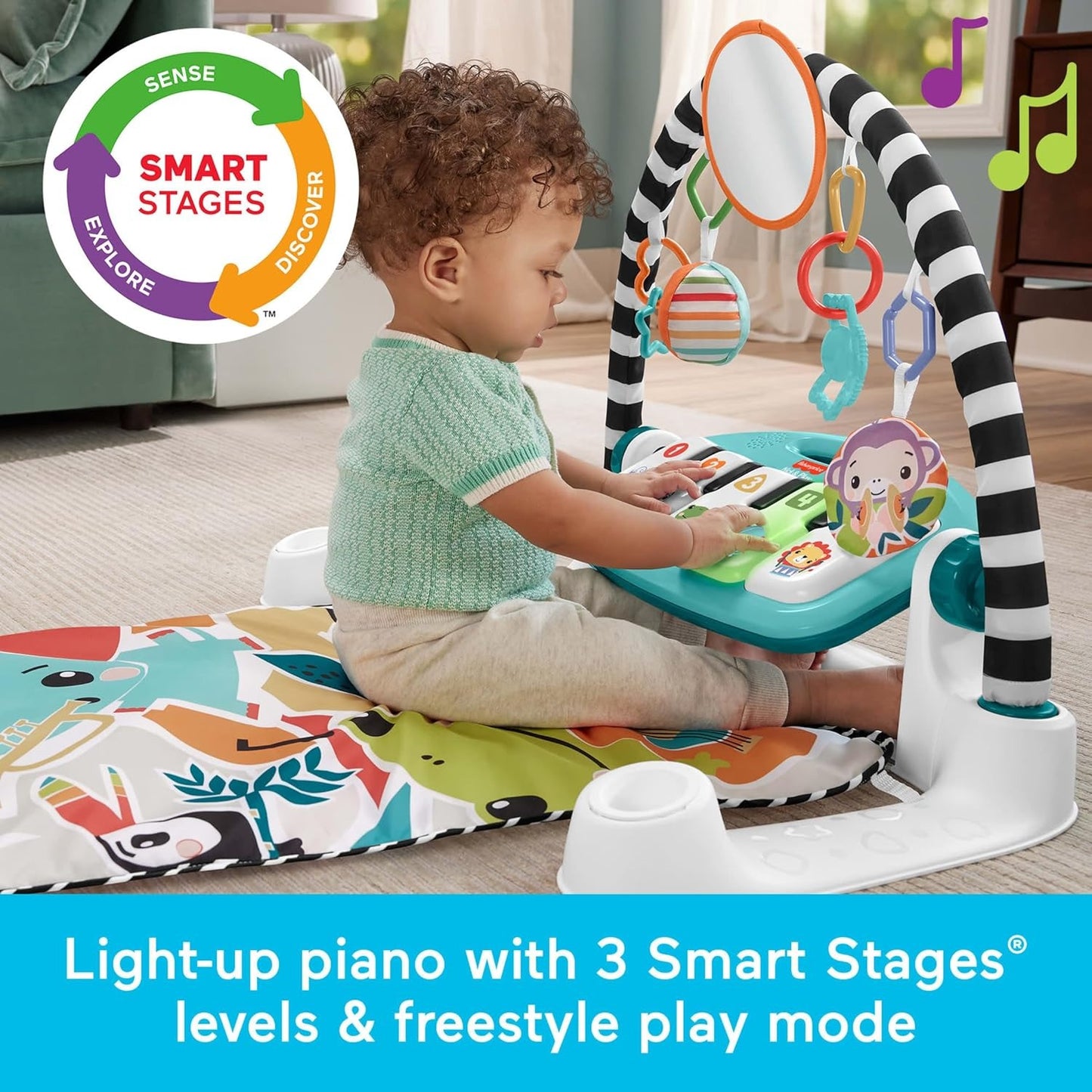 Fisher-Price Glow and Grow Kick & Play Piano Gym