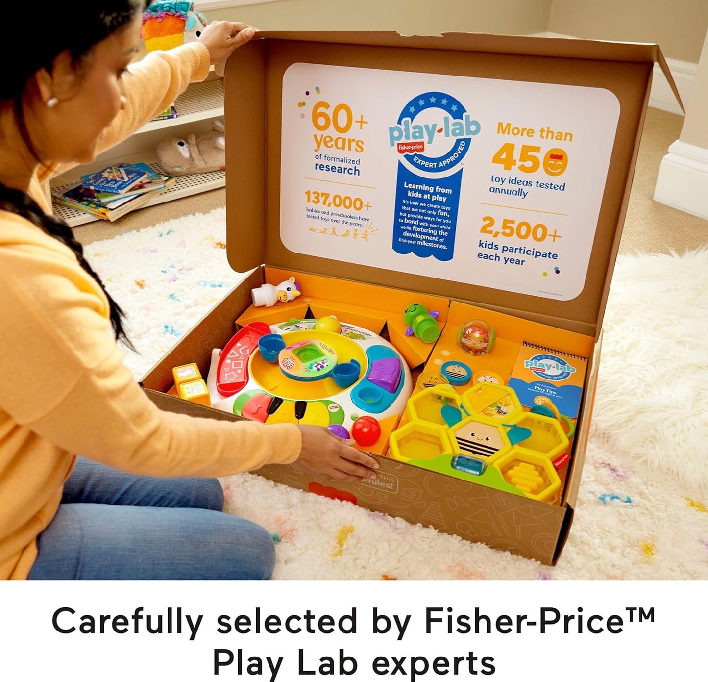 Fisher-Price Baby Play Kit Let’s Crawl & Cruise Gift Set, Developmental Toys and Activity Guide for Infants Ages 6+ Months