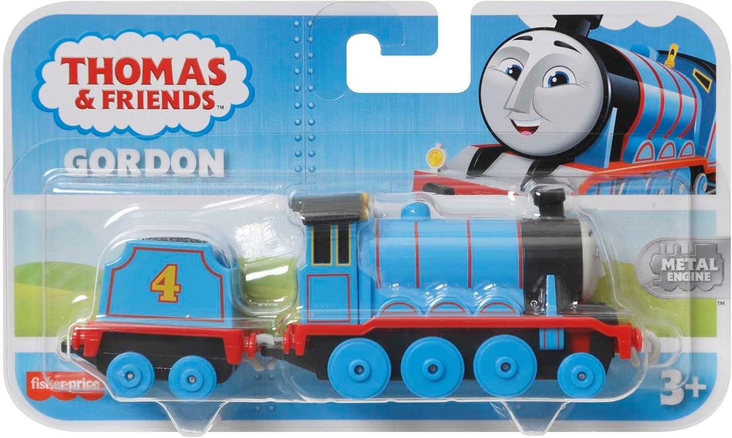 Fisher-Price Thomas & Friends Gordon Engine, die-cast Metal Push-Along Toy Train for Preschool Kids 3 Years and up