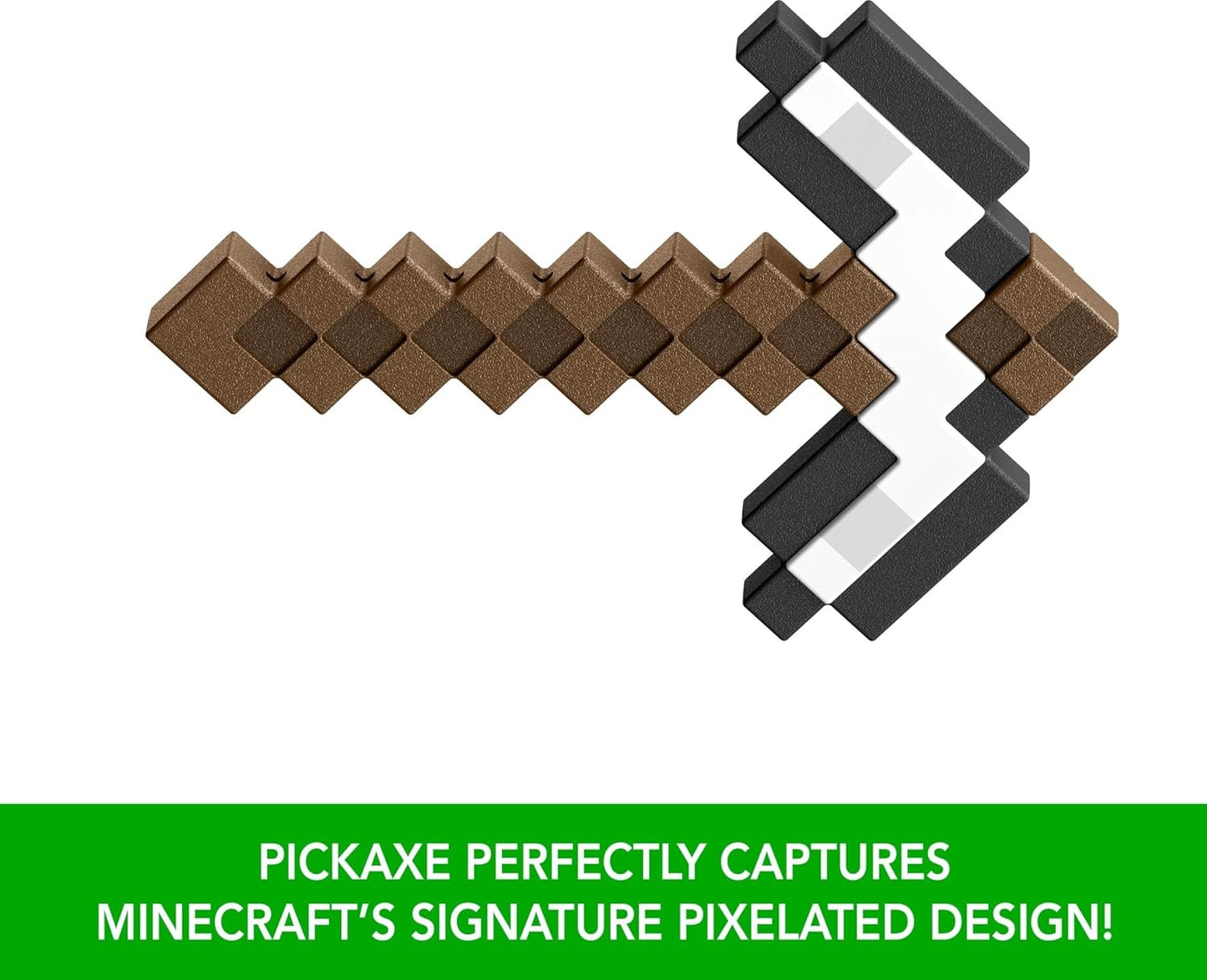 Mattel Minecraft Iron Pickaxe Battle Toy, Kid-Sized Accessory for Role-Play & Costumes, Inspired by The Video Game