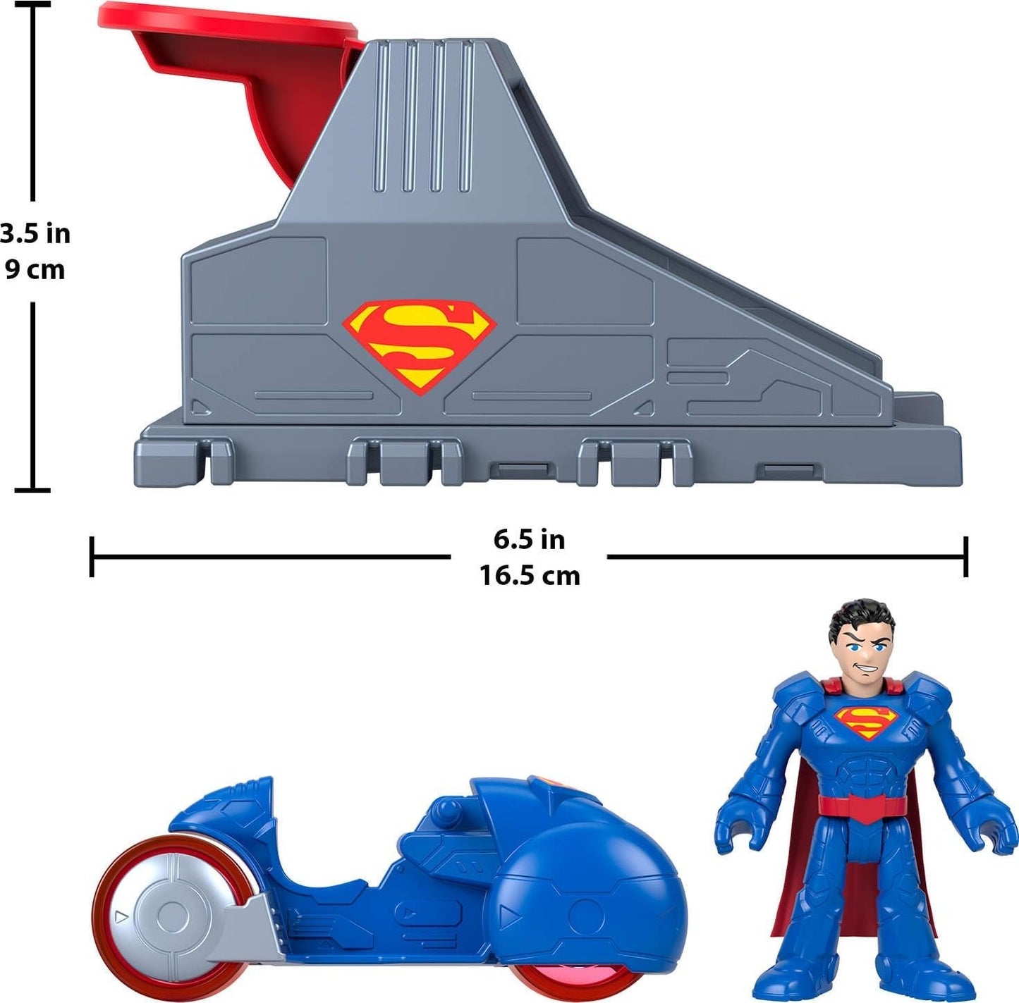Fisher-Price Imaginext DC Super Friends, Launcher Set with 3-inch Superman Action Figure, Toy Vehicle & Housing Unit Inspired by DC Universe