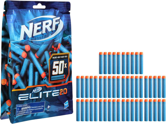 Nerf Elite 2.0 50-Dart Refill Pack, 50 Foam Darts Compatible with All Official Blasters That Use Elite Darts