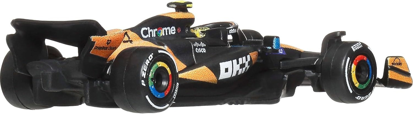 Hot Wheels 1:64 Scale Premium Die-Cast Formula 1 Collectible Toy Race Car with Real Riders Tires & Metal/Metal Body & Chassis (Styles May Vary)