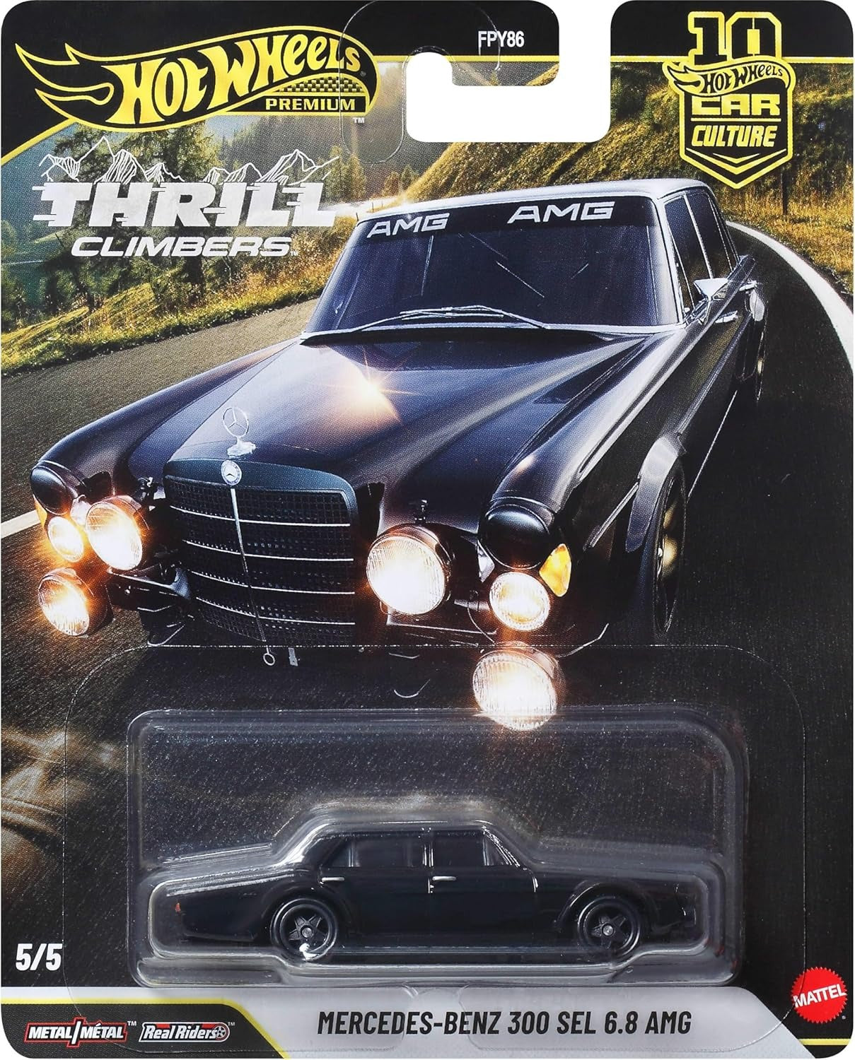 Hot Wheels Car Culture Vehicle, Premium 1:64 Scale Die-Cast Toy Car or Truck with Real Riders Tires & Metal/Metal Body & Chassis (Styles May Vary)