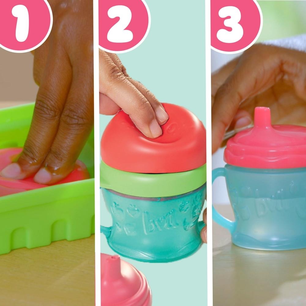 Baby Alive, Doll's Box Fruity Drinks, Apple, Dummy Juicer, Drinks and Wet Her Diaper, from 3 Years Old, Blond Hair