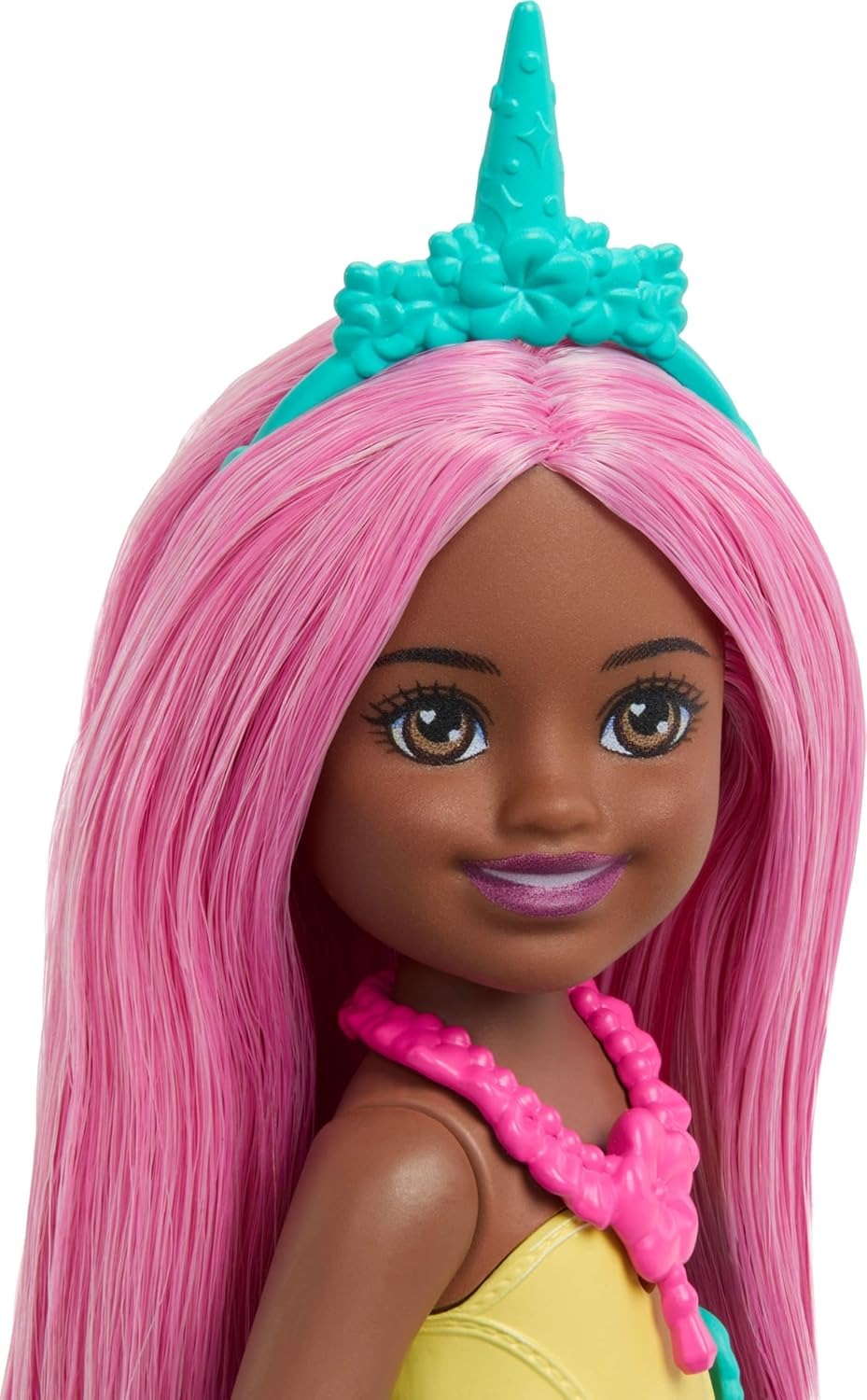 Barbie Chelsea Unicorn Small Doll (6-Inch) with Pink Hair Wearing Removable Tail, Shoes & Hair Accessory, 6-inch Toy