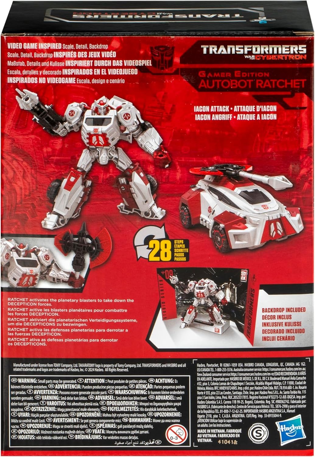 Transformers Toys Studio Series Voyager Transformers: War for Cybertron 09 Gamer Edition Ratchet, 6.5-inch Converting Action Figure, 8+