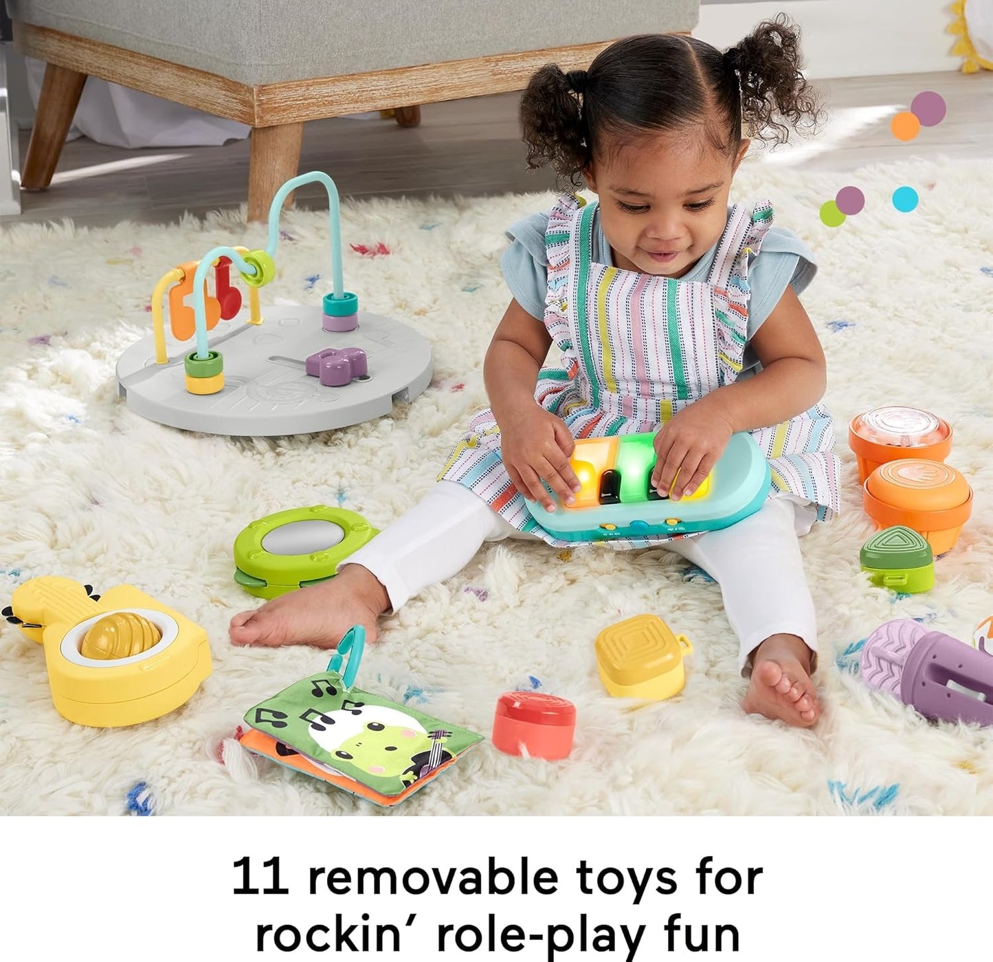 Fisher-Price Baby to Toddler Toy 3-in-1 Hit Wonder Activity Center & Play Table with Music Lights & Developmental Activities